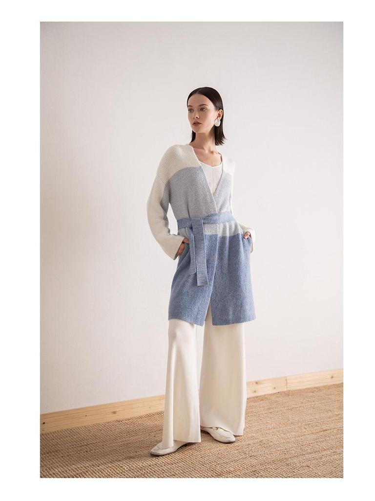 Playa Women's Gradient Long Sleeve Knitted Cardigan for Spring/Autumn 2025