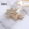 Flower Shaped Pin Rhinstone Floral Brooch for Women, Shape Alloy Lapel Pin, Clothing Jewelry Accessories Wedding Party Prom