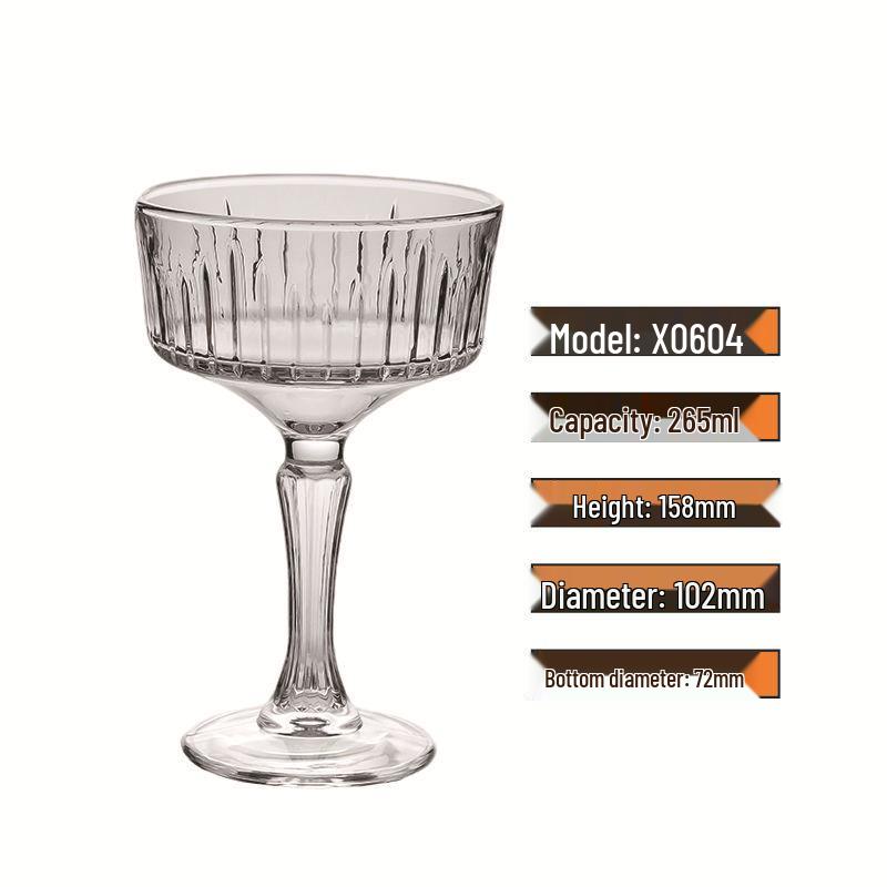 

Retro-Style Tall Glass for Coffee, Iced Drinks, and Soda