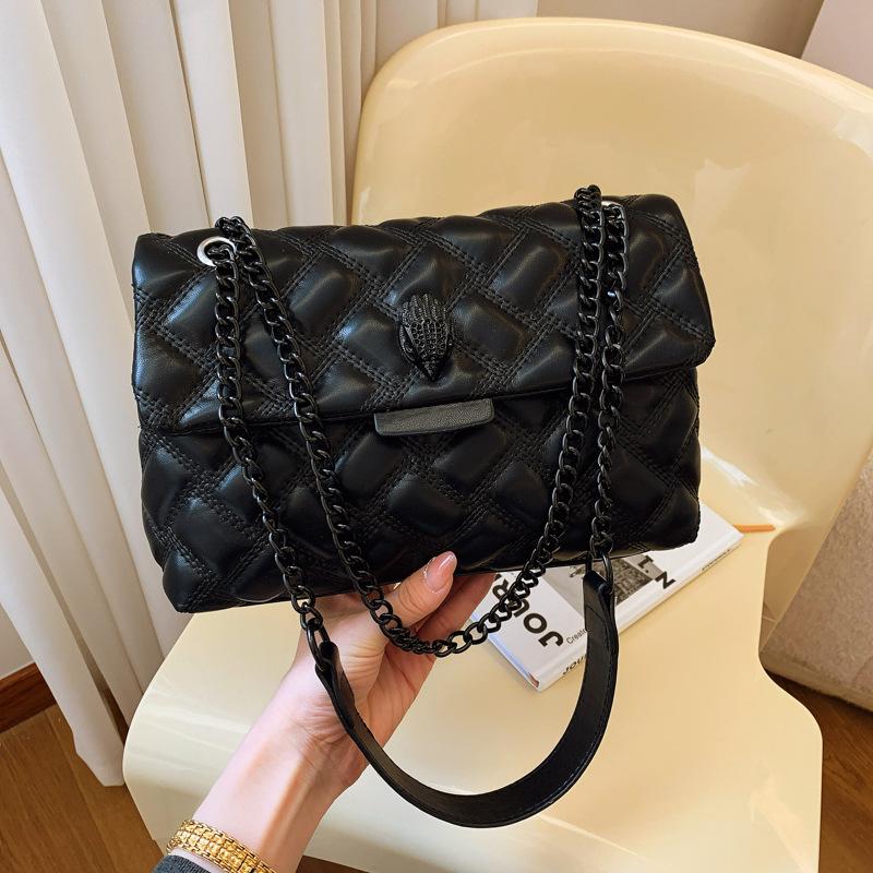 

Новая популярная сумка-цепочка с вышивкой в виде змеиной головы высокого класса, женская сумка через плечо чёрный