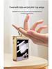 ZFlip5 Magnetic Hinge Leather Ring Case - Foldable Screen, Creative & Simple Design