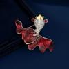Exquisite and Cute Goldfish Brooch, High-end Lucky Women's Koi Flower Brooch, Niche Design Sense Pin