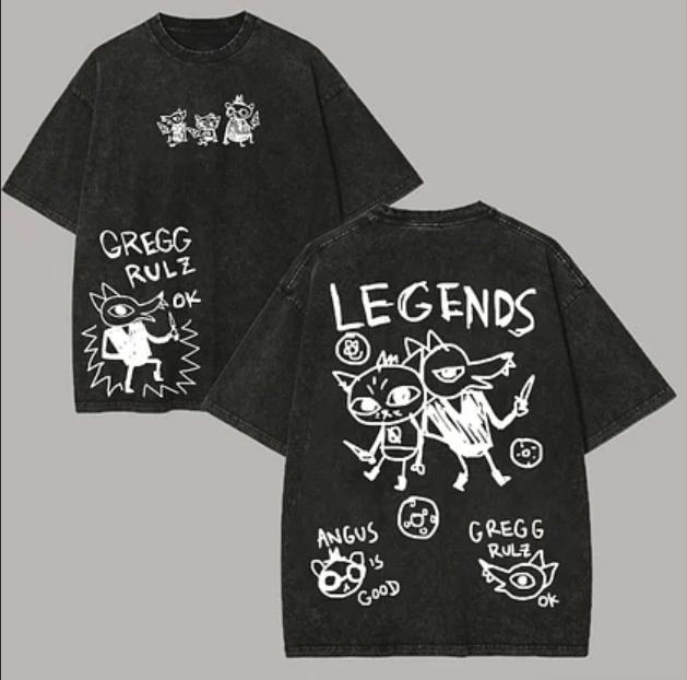 Night in the Woods Washed T-shirt 2026 New Model personality Clothes shirt Year round clothing Retro Fashion Vintage Loose gift high quality