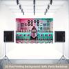 2D flat 1pc retro restaurant scene polyester background, birthday banners and flags, celebration activities, multi-purpose
