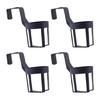 Travel Drink Access Hanging Cup Basket Pack of 4 for Boats Motorhomes and Vehicles, Hook-On Plastic Cup Frame Plus
