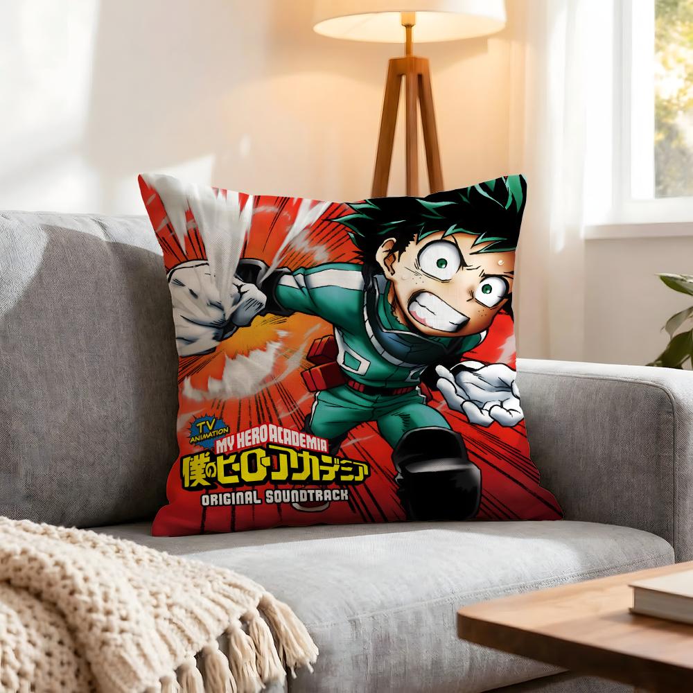 Anime My Hero Academia Cushion Cover 1Pcs Decorative Covers Soft Cushion Case For Sofa Couch Decor 40X40 45X45 Pillowcases