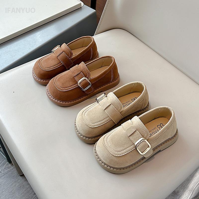 2-10Y Children's Leather Shoes Spring Autumn New Style Girls' Fashion Soft soled Shoes Student Casual Thin Leather Shoes