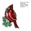 Oil Dripping Red Bird Brooch Enamel Bird Shape Lapel Pin Sweater Cardigan Coat Business Suit Clothing Accessories Jewelry Gift for Men Women
