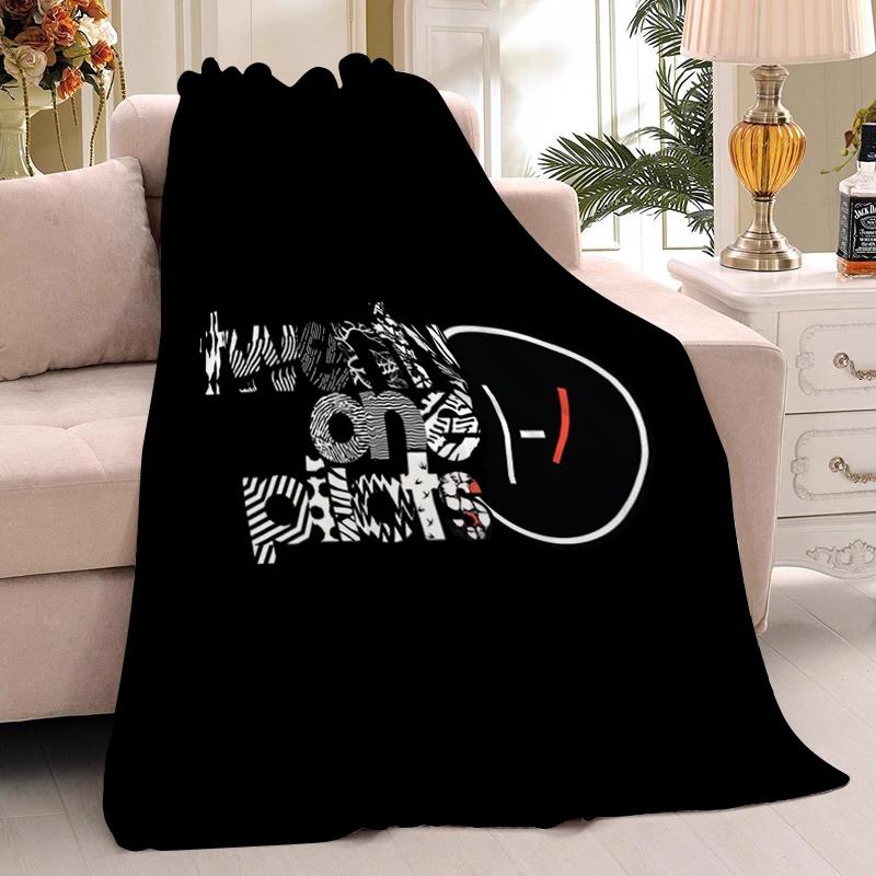 Coperta da Siesta T-Twenty One P-Pilots Invernale Calda per Ginocchia Letto Pile Campeggio Personalizzata Morbida Soffice Coperte Matrimoniale Microfibra Biancheria da Letto