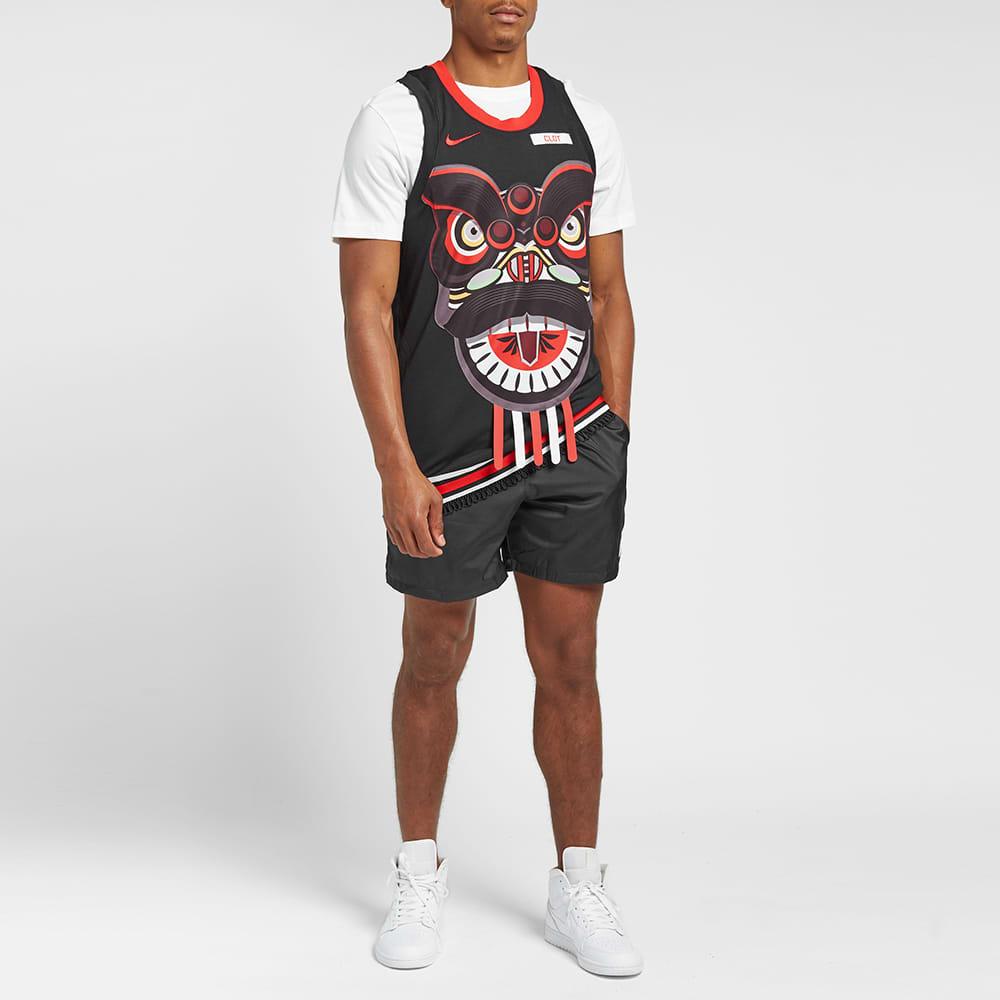Nike X CLOT Nrg Ge Jersey Lion Dance Basketball Tank Top Men Tops Black Red CK0094-010