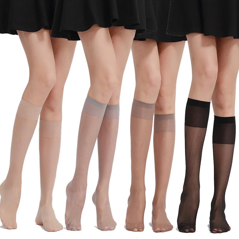 Langsha Women's Ultra-Thin Mid-Calf Sheer Socks