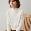 2026 Autumn/Winter Women's Knit Sweater, Half-High Collar Crochet Base Layer, Long Sleeve