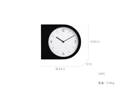 Interform Wall Clock CL-4462BK Mated Black