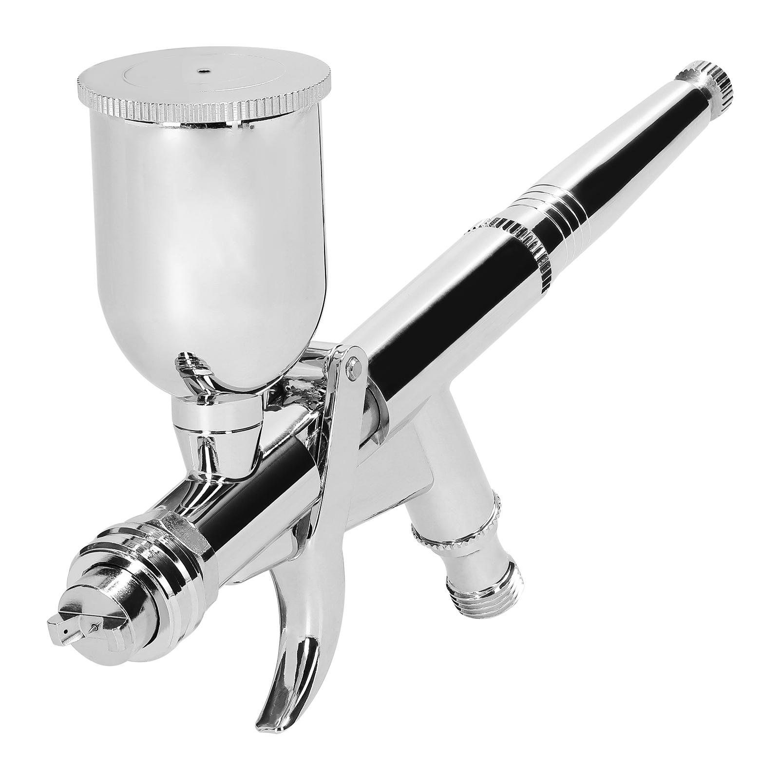 

Pistol Grip Airbrush Kit 0.5mm with Fan Cap 15CC Fluids Cups Efficiency for Car Model DIY Painting Makeup Nail Art Cake