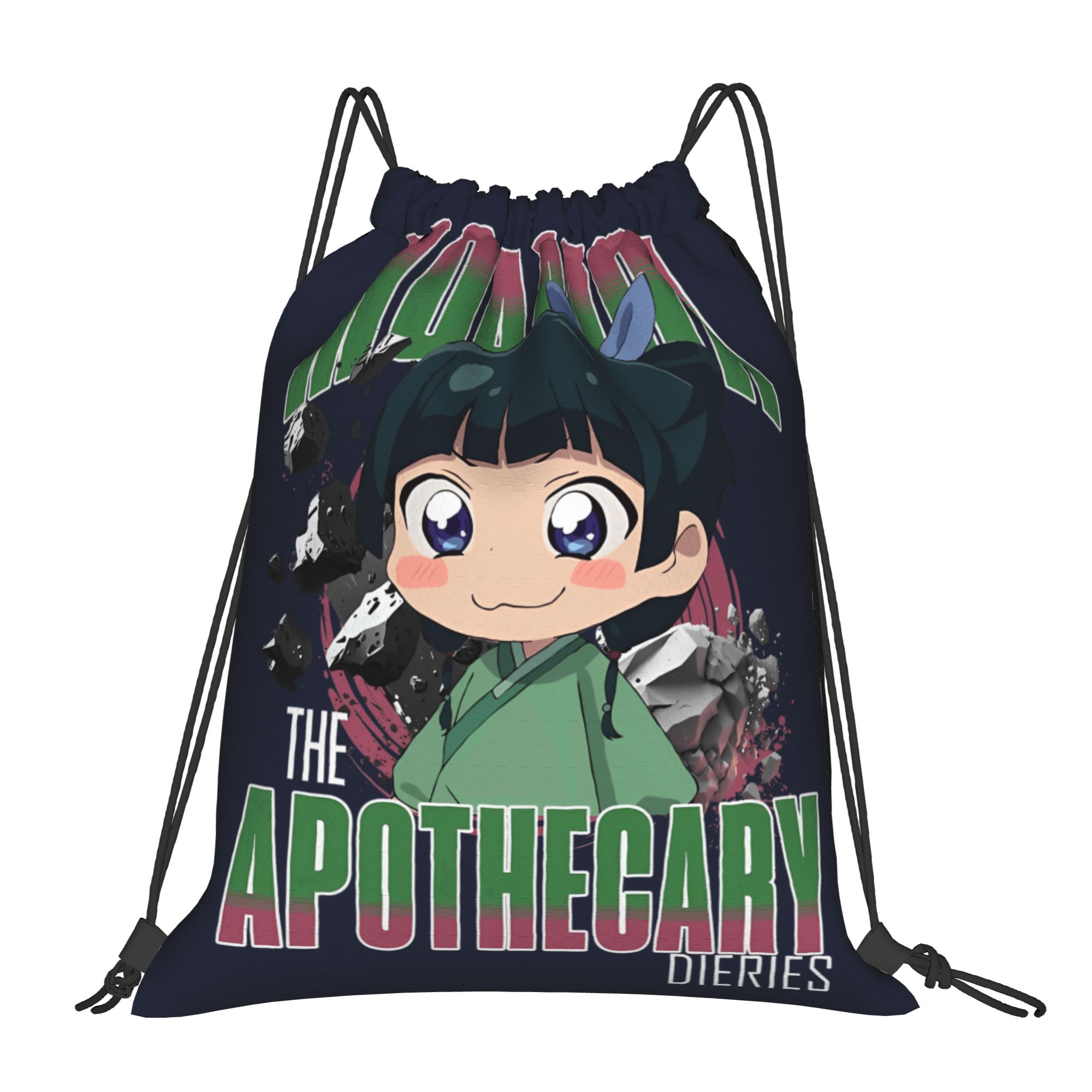 Sac à cordon de dessin animé Maomao Sac à dos rétro original résistant à l'eau Sacs à cordon Sac à dos de plage extérieur pour couple