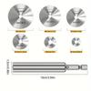 Suitable for 1/4-inch Hex Shank Rotary Saw High-Speed Steel Cutting Wheel - with Thin Disc Blades with 5 Replaceable Cutting Heads