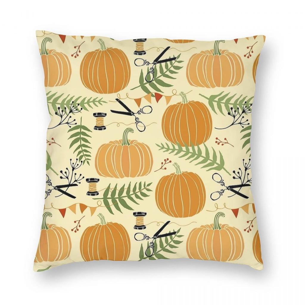 Halloween Cute Ghost Pumpkin Pillowcase Printed Fabric Cushion Cover Gift Throw Pillow Case Cover Home Zipper Cm