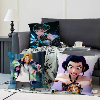 Cacciatori di Demoni ZOEY Federa per Cuscino 45x45cm Federa Carina Copricuscino per Divano Soggiorno Decorazione Casa Camera da Letto Regalo per Bambini