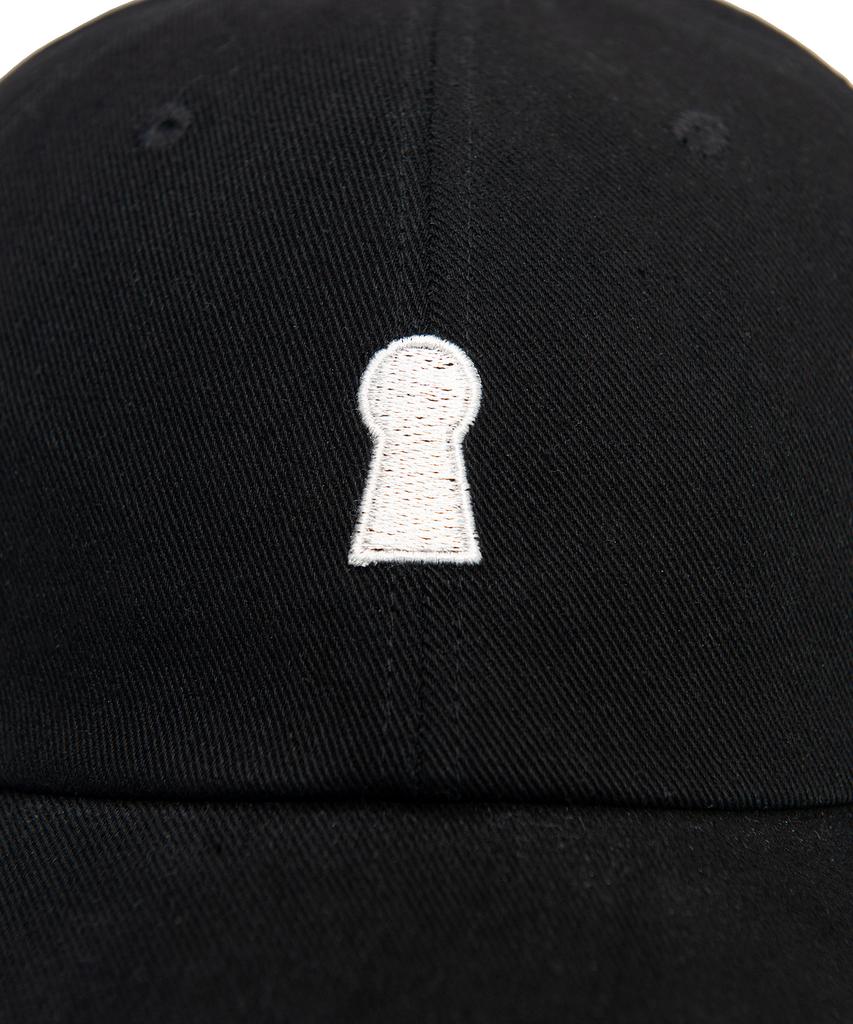 Sekeonmonollogeu Keyhole Signature Logo Ball Cap Black Seac001Black