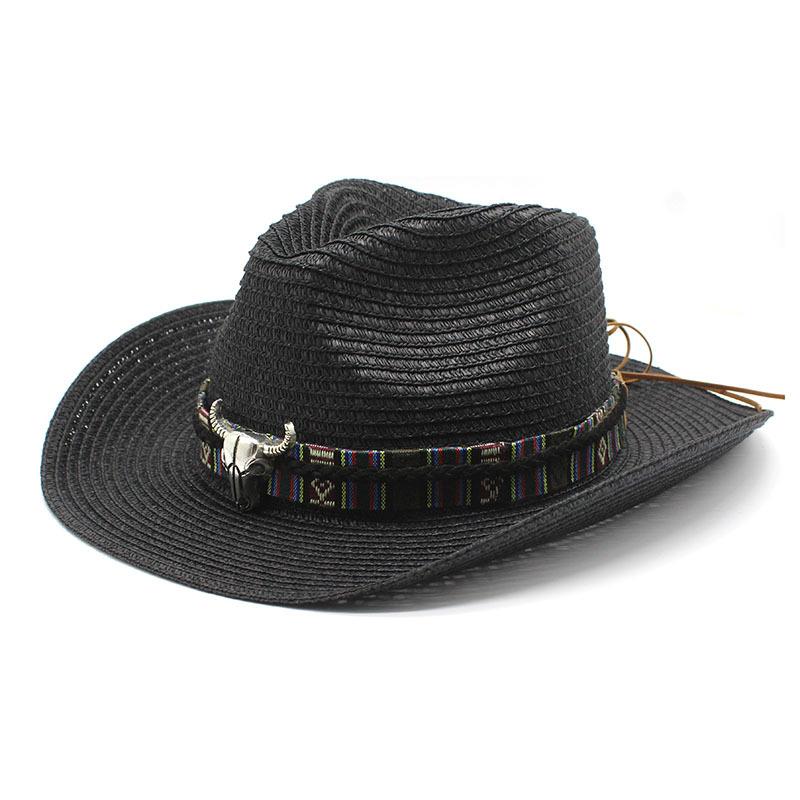 Western Cowboy Bull Head Straw Hat Ethnic Style Tibetan Tibetan Jazz Top Hat Dance Drama Hat