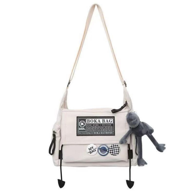 Harajuku dark tooling wind messenger bag female street large capacity mailman bag male