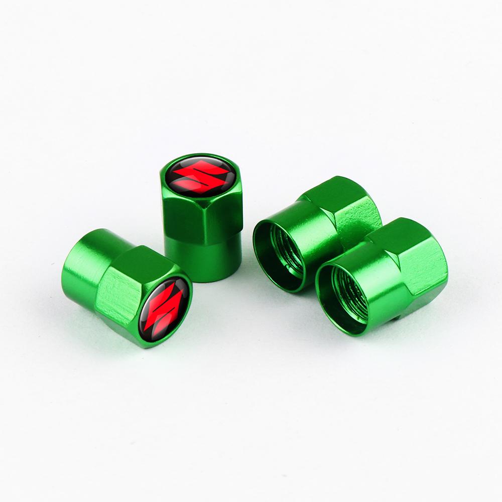 4Pcs Car Accessories Wheel Tire Valve Caps Stem Cover For Suzuki Swift SX4 Jimny Ignis Alto Samurai Baleno Grand Vitara GSXR