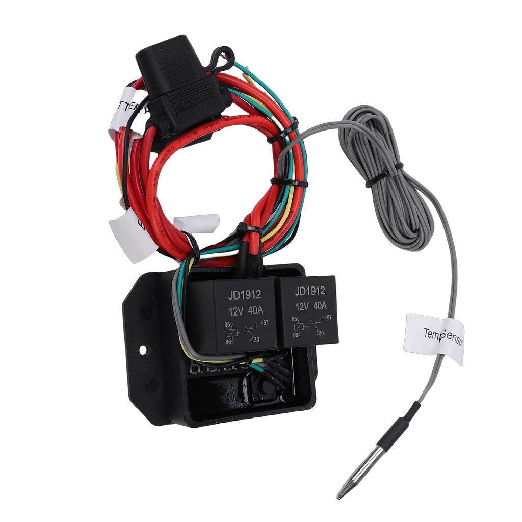Digital Radiator Fan Controller Switch Kit DC0444 LED Real Time Display 104 230 degrees F Electric Radiator Fan Switch