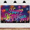 Cartoon Photo Background Banner Festive Happy New Year Decorations  Home Party Decor