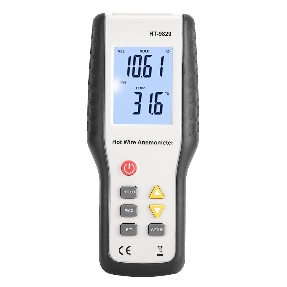 HT9829 Hot Wire Thermal Anemometer for Wind Temperature Air Volume Wind Speed Testing