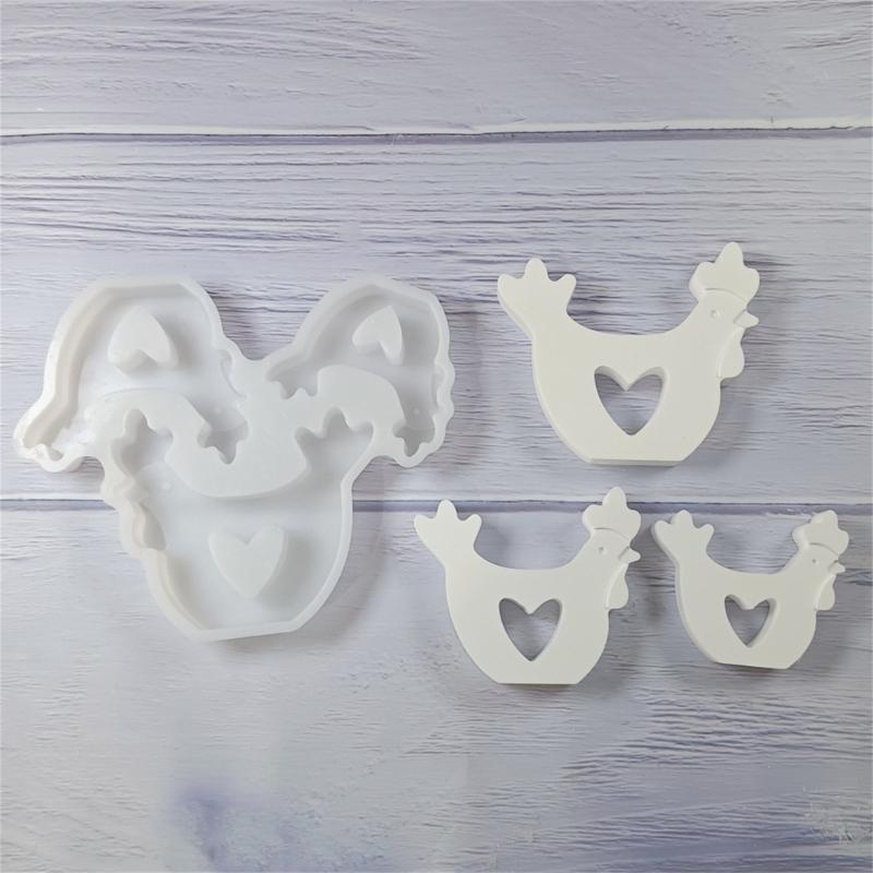 Hen Chicken Silicone Candle Molds for Candle Soap Gypsum Decoration Temperature Resistant Epoxy Resin Molds for Craft