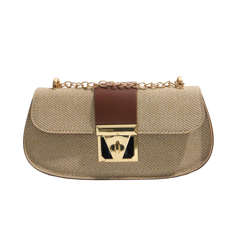 

Trendy new underarm bag, contrast patchwork, singleshoulder crossbody bag, simple and versatile commuter bag зелений