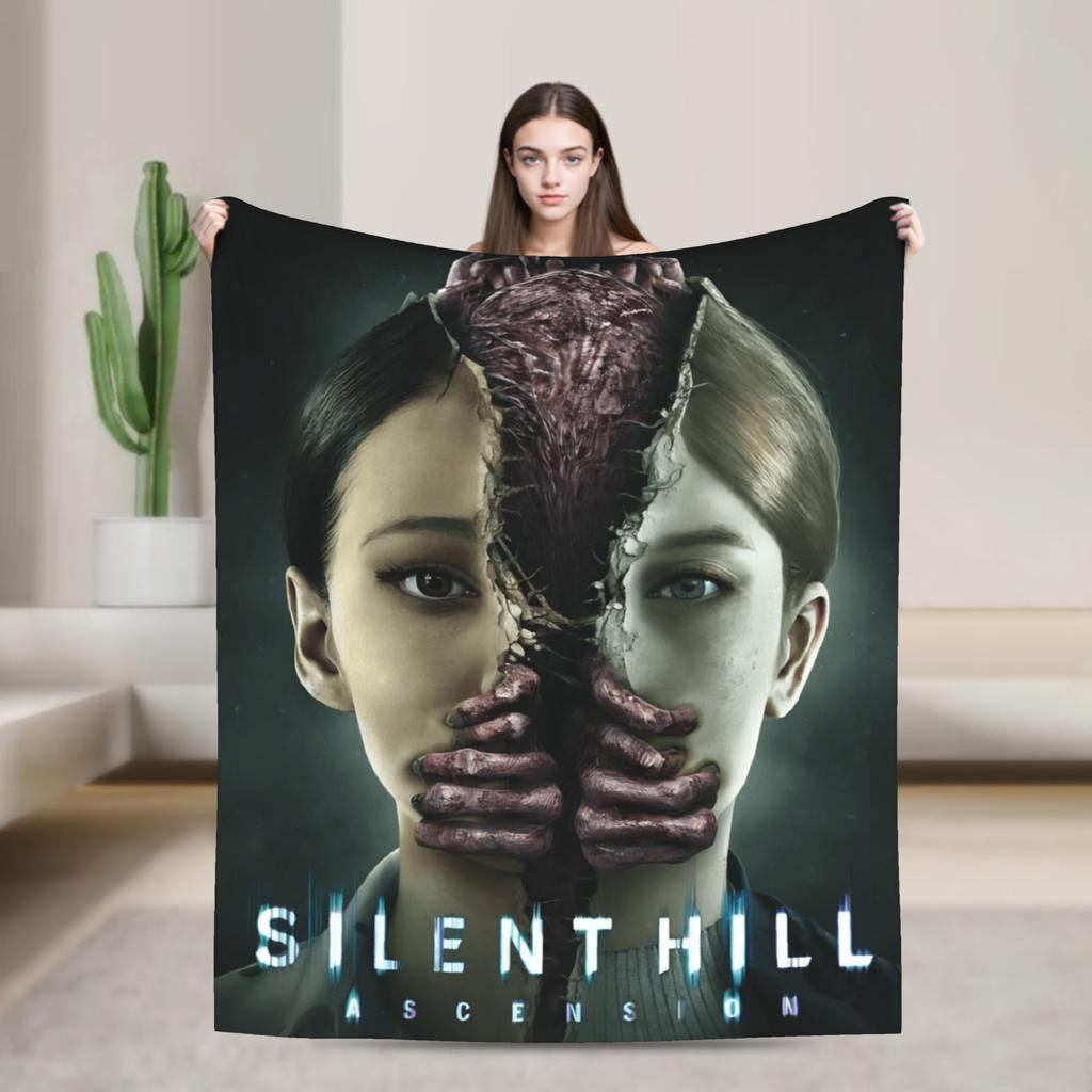 Silent Hill Horror Movie Games Super Soft Blankets Plush Bedding Throws Comfortable Couch Chair Flannel Bedspread Sofa Bed Cover