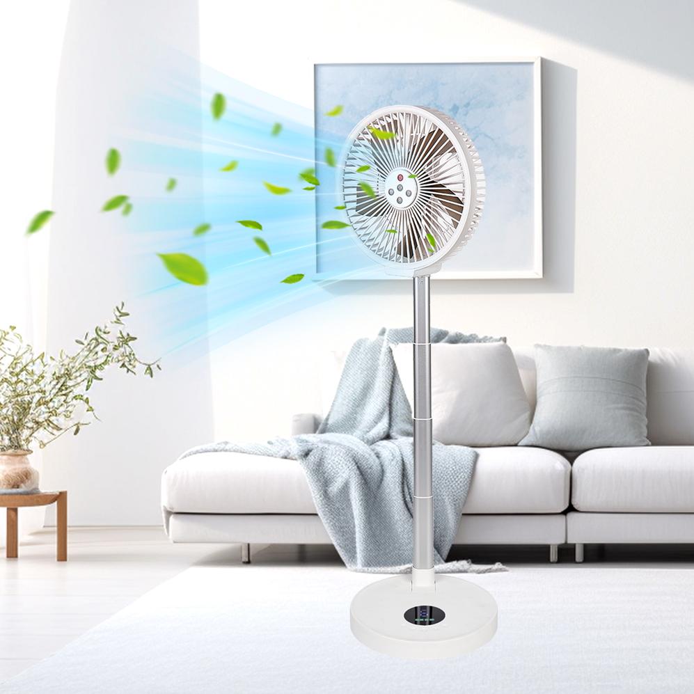 

Портативный напольный вентилятор с пультом дистанционного управления Складной настольный вентилятор 10-дюймовая лопасть вентилятора Перезаряжаемый Питание от сети Напольный вентилятор для кемпинга