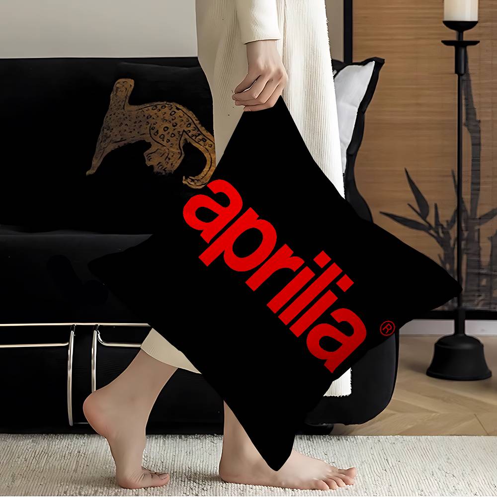 Motorcycle AApriliaS Pillow Covers Cartoon Sofa Decorative Home Doublesided Printing Short Plush Cute Cushion Cover