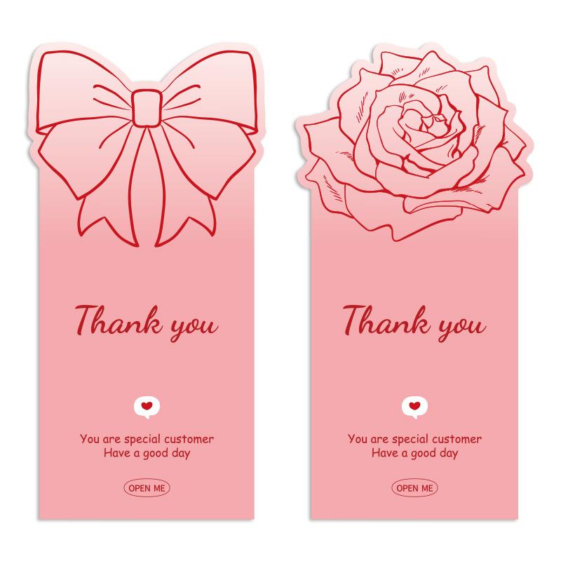 Cute Bow, Thank You Stickers, Pink, Rose, Gift Packaging, Decorative Stickers, Packaging Sealing Stickers
