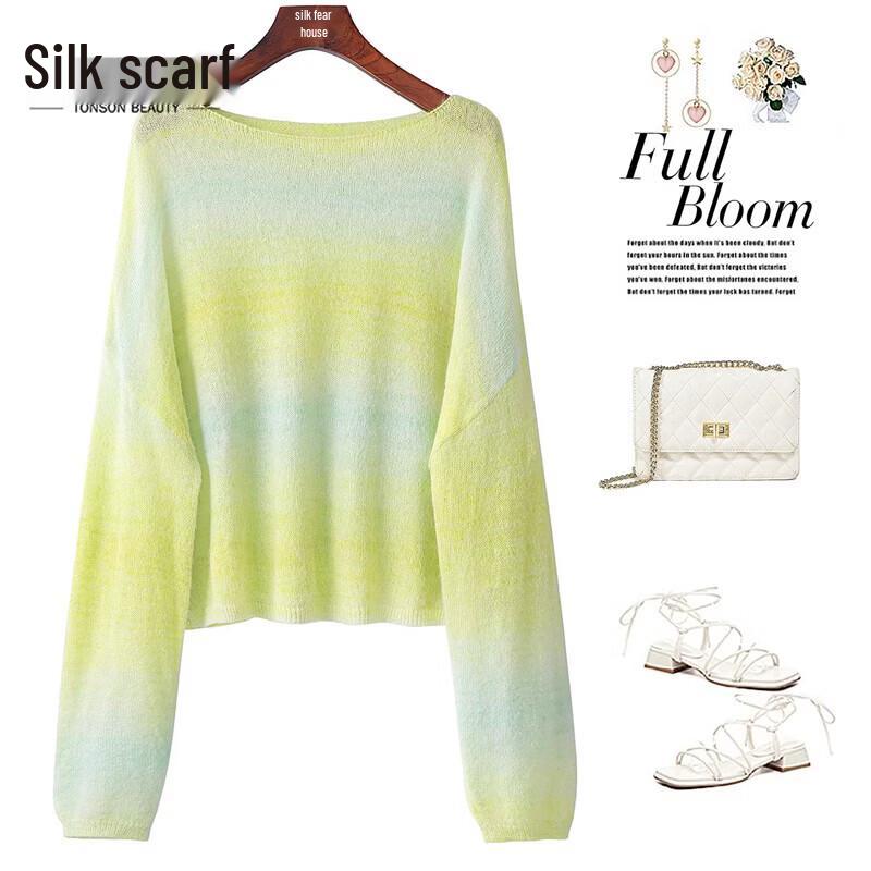 

Sibaishe Women s Wool Blend Gradient Knit Sweater L