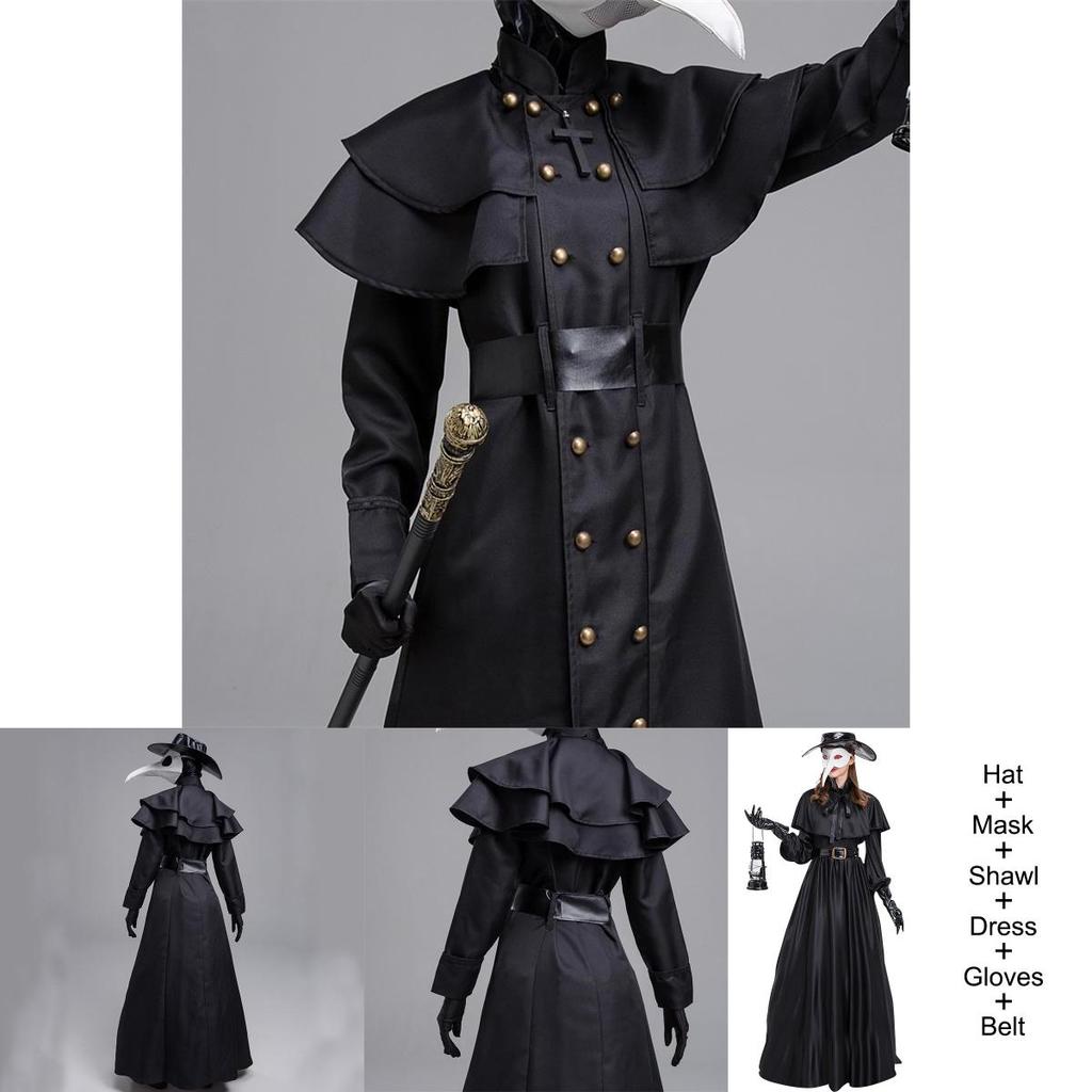 Transform Into A Plague Doctor With This Halloween Medieval Hooded Robe Mask And Hat For Monk Cosplay Perfect For Holiday Dress Up