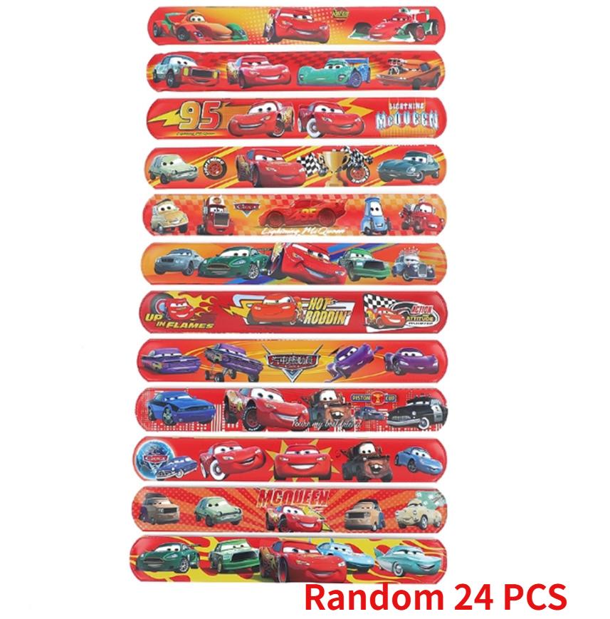12/24/36pcs Pixar Car Slap Bracelets Lightning McQueen Party Favors & Keepsakes for Kids’ Birthdays Christmas Stocking Stuffer