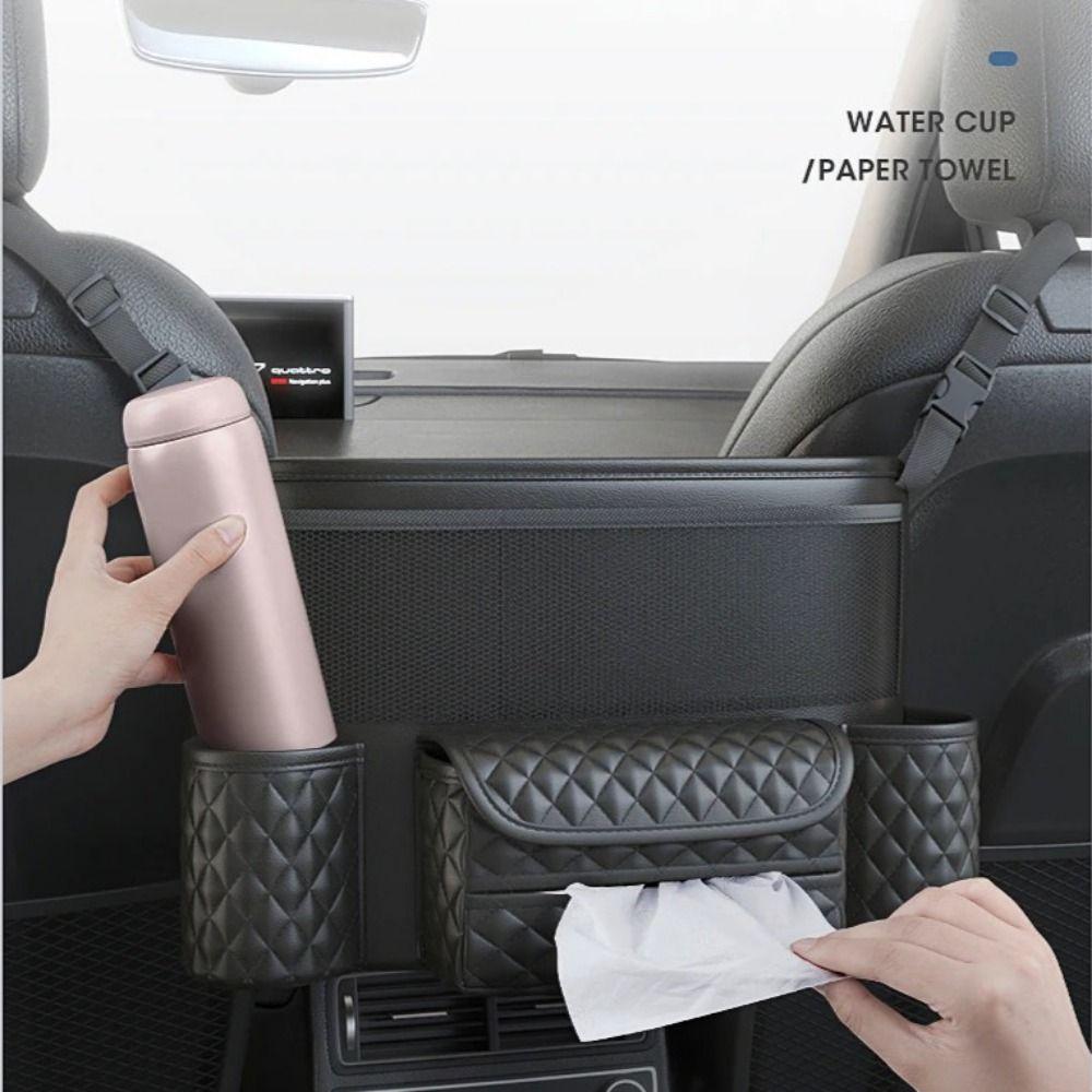 

Leather Car Seat Storage Bag Multifunctional Leather Car Storage Bag Automobile