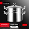 SuLe 316 Stainless Steel Induction Soup Pot & Steamer