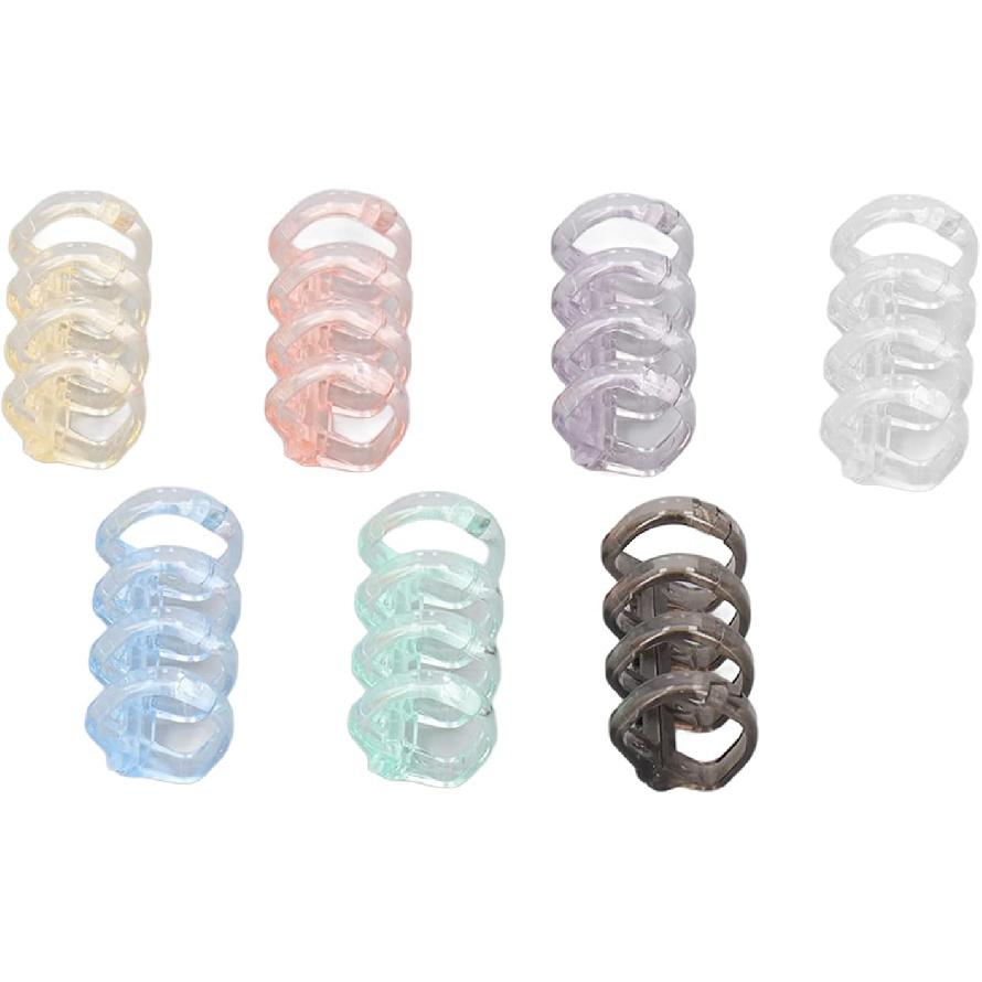 70Pcs Comb Binding Spines 4 Hole Binding Combs Plastic Split Loose Leaf Rings Multiple Colors 12mm Inner Diameter Comb Binding Spirals for Paper 6880₽