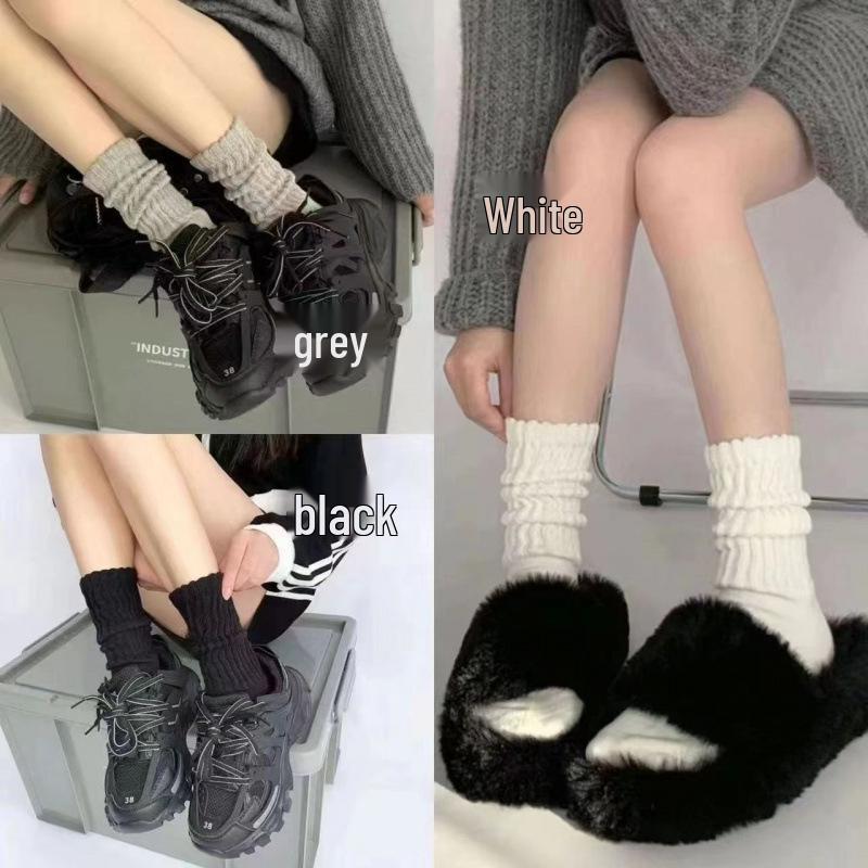

Trendy Autumn/Winter Mid-Calf Women s Scrunch Socks: Versatile Preppy & Maternity Styles One Size сірий колір