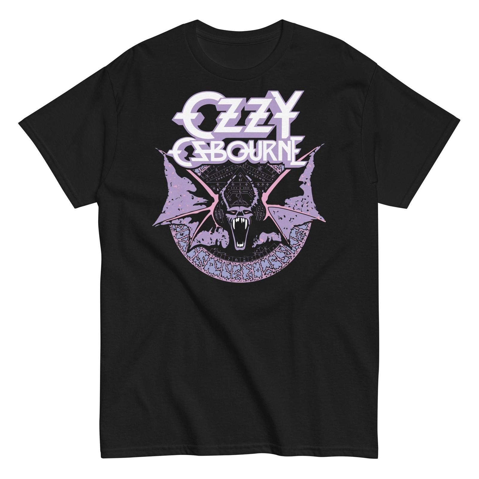MerchMoment Ozzy Osbourne Purple Bat T-Shirt T-Shirt Black New S