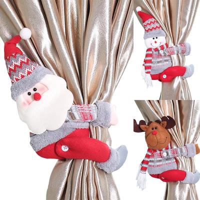 Christmas Creative Curtain Buckle Tiebacks for Xmas Holiday Home Decoration Window Scene Layout CDN
