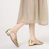 Fashion 2025 Summer New Hollow Out Woven Sandals Low Heels Women's Sandals Casual Outwear Retro Roman Shoes for Woman Sandalias Mujer