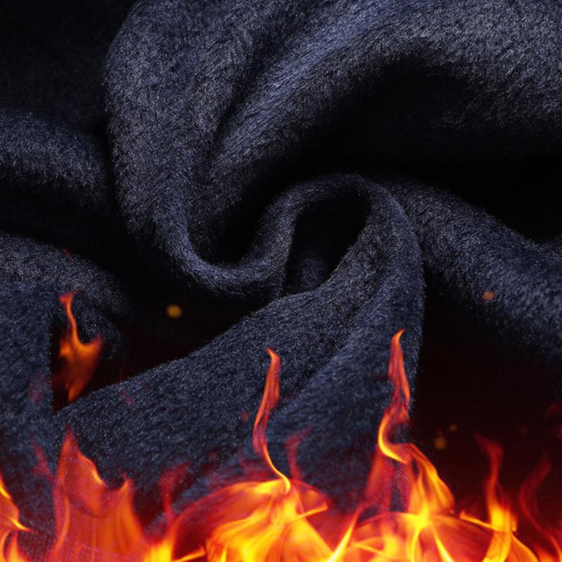 L-4XL Autumn and Winter New Fake Two Piece Sweater Men's Plush Knitted Warm Inner Wear Casual Versatile Pullover Top