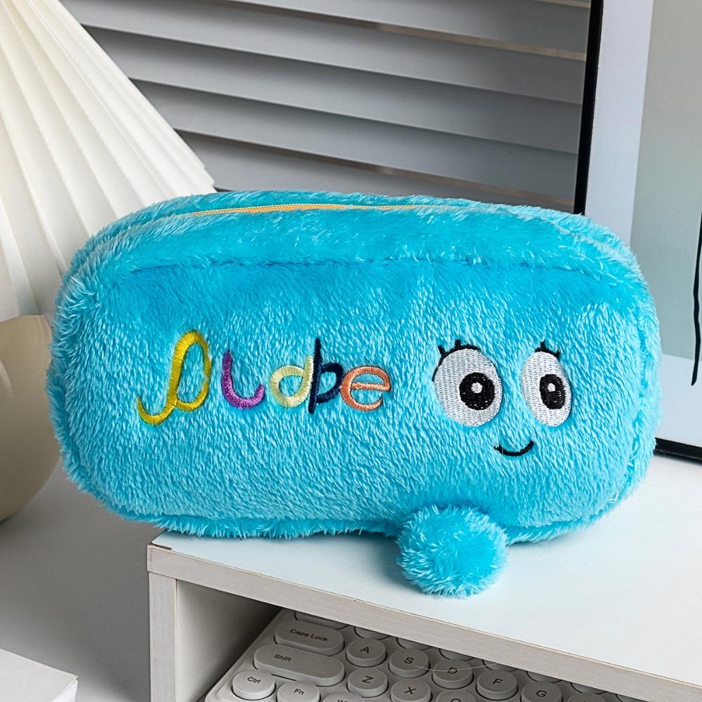 

Large Capacity Stationery Box Cartoon Stationery Storage Bag Pencil Bag School Office Supplies синий