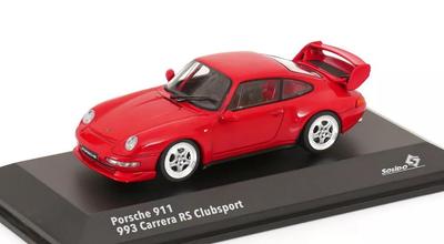 Solido Porsche 911 993 RS Clubsport Red Diecast Model Car 1/43
