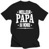 Funny World Best Dad French Graphic Fashion New Cotton Short Sleeve T Shirts O-Neck Harajuku Father Dad T-shirt PAPA