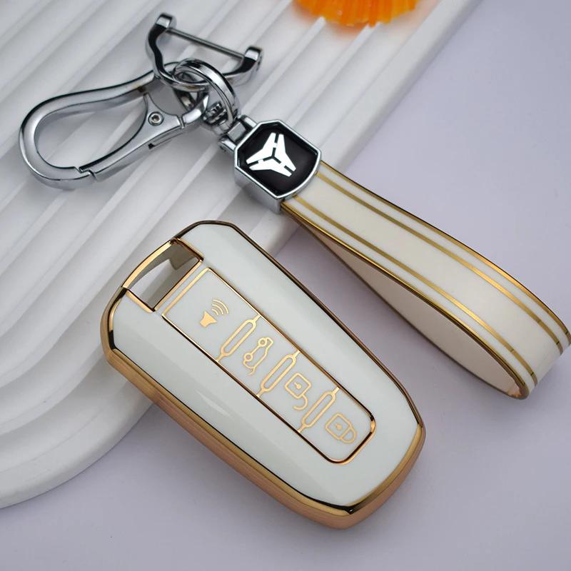 Soft TPU Smart Car Key Case Cover For Ssangyong Korando C Rexton W Ssangyong Actyon Kyron Rodius Tivolan Shell Fob Holder